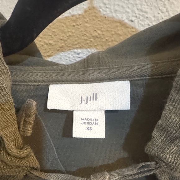 J. Jill Olive Green Hooded Button-Front Jacket - Picture 2 of 3